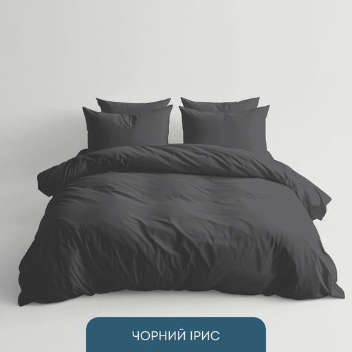 Комплект постільної білизни ТЕП "Aura collection" євро (Чорний Ірис, 50x70)